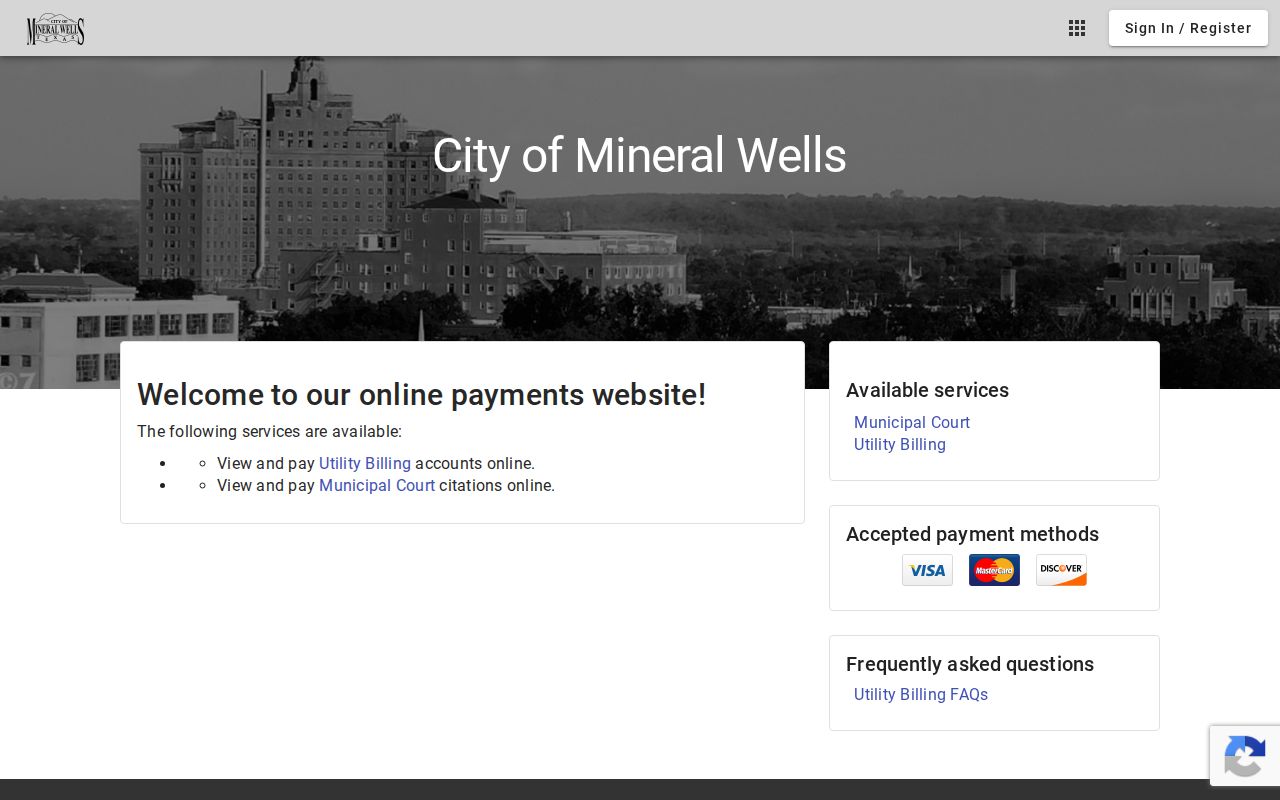 Mineral Wells criminal history municipal citation search portal