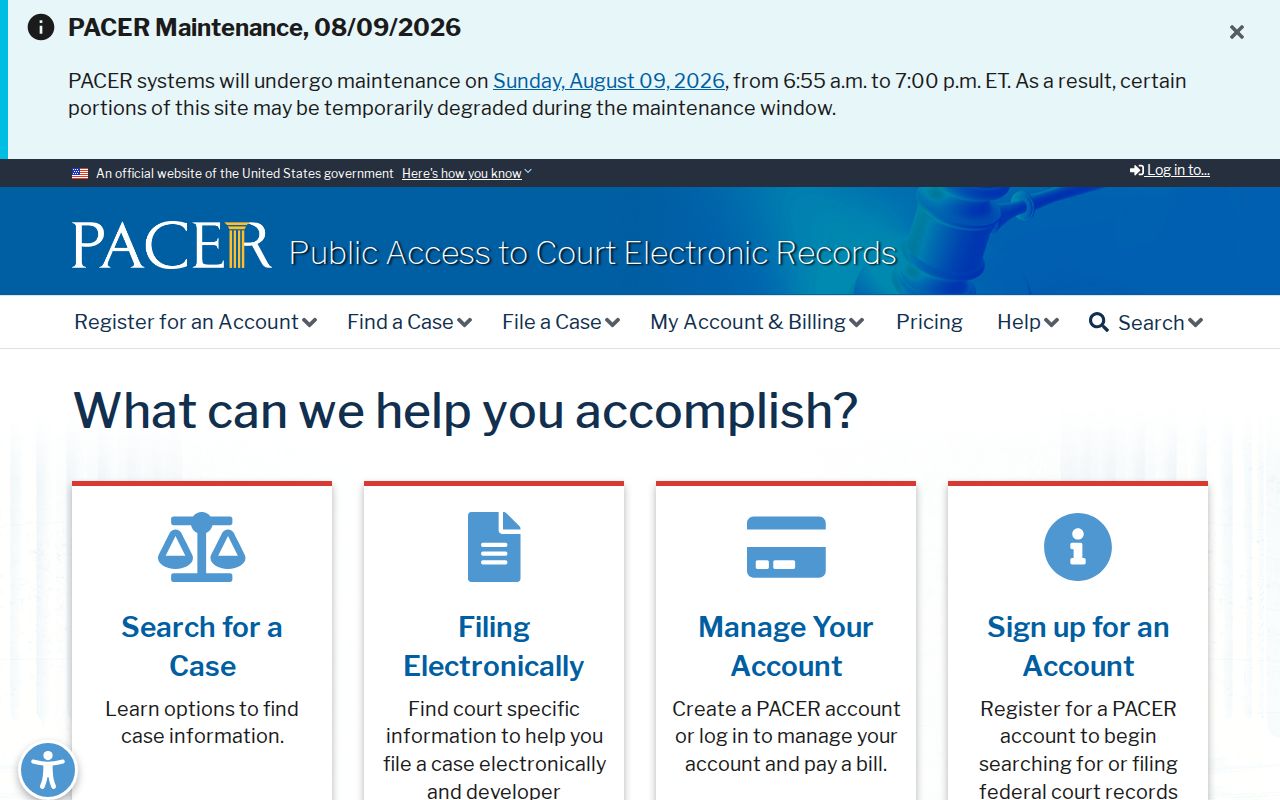 PACER access for federal criminal court cases from Palo Pinto County