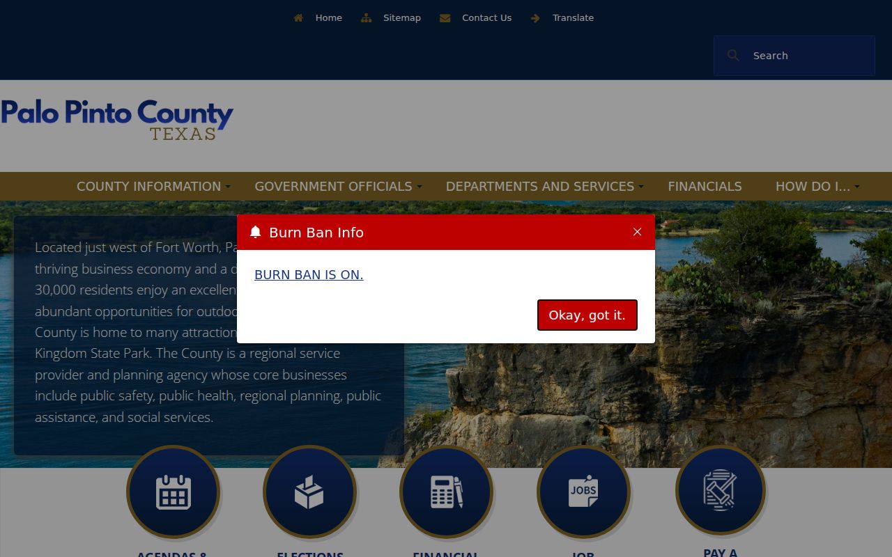 Palo Pinto County criminal history county government portal